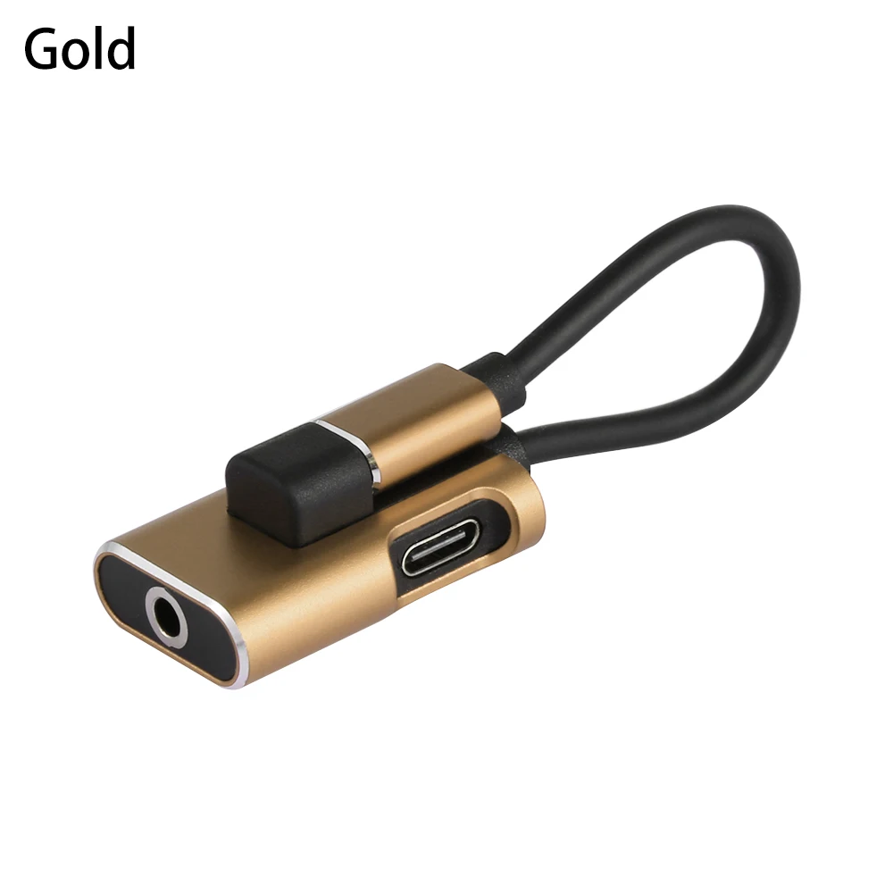 Gold 1 шт. type-C USB C до 3,5 мм AUX аудио конвертер зарядный кабель сплиттер для наушников адаптер Аксессуары для мобильных телефонов - Цвет: Gold