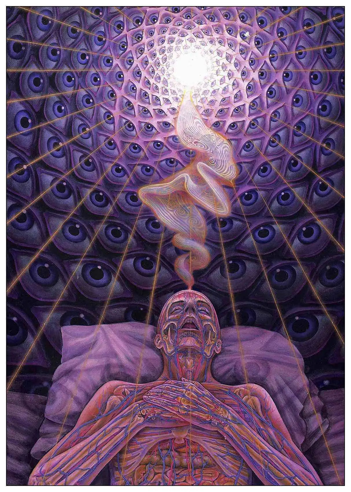 Psychedelic Trippy Tree Abstract painting Vintage Paper Poster Wall Painting Home Decoration 42X30 CM 30X21 CM - Цвет: E081