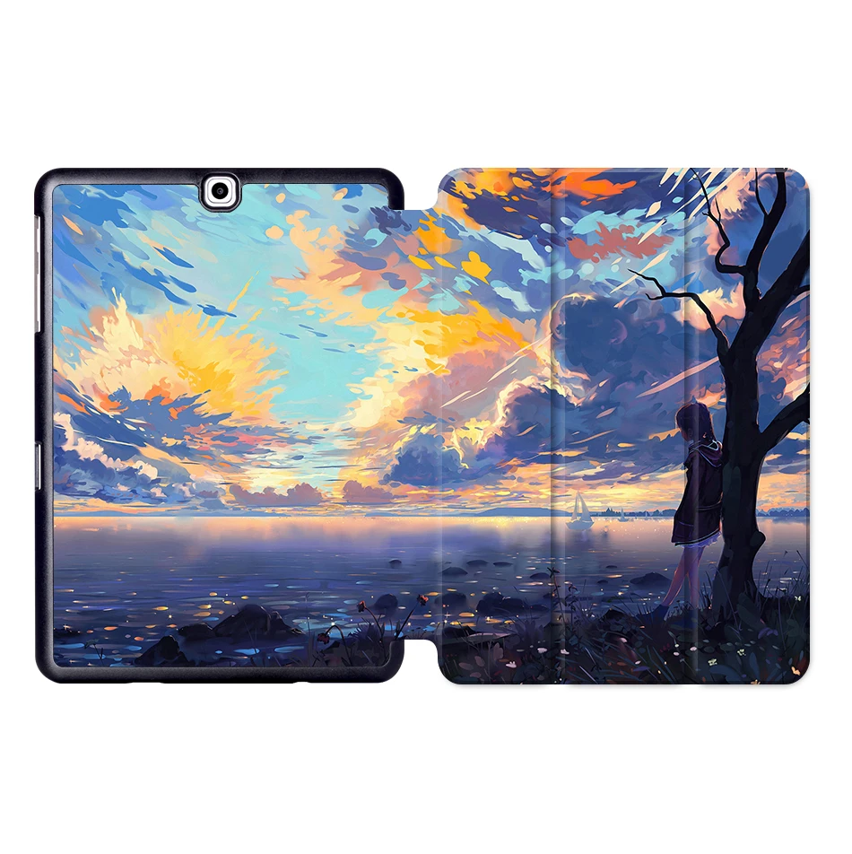 SS10 MTT чехол с рисунком аниме для samsung Galaxy Tab S2 9,7 ''чехол SM-T810 T813 T815 T819 из искусственной кожи трехслойный смарт-чехол флип-чехол для планшета - Цвет: SS10