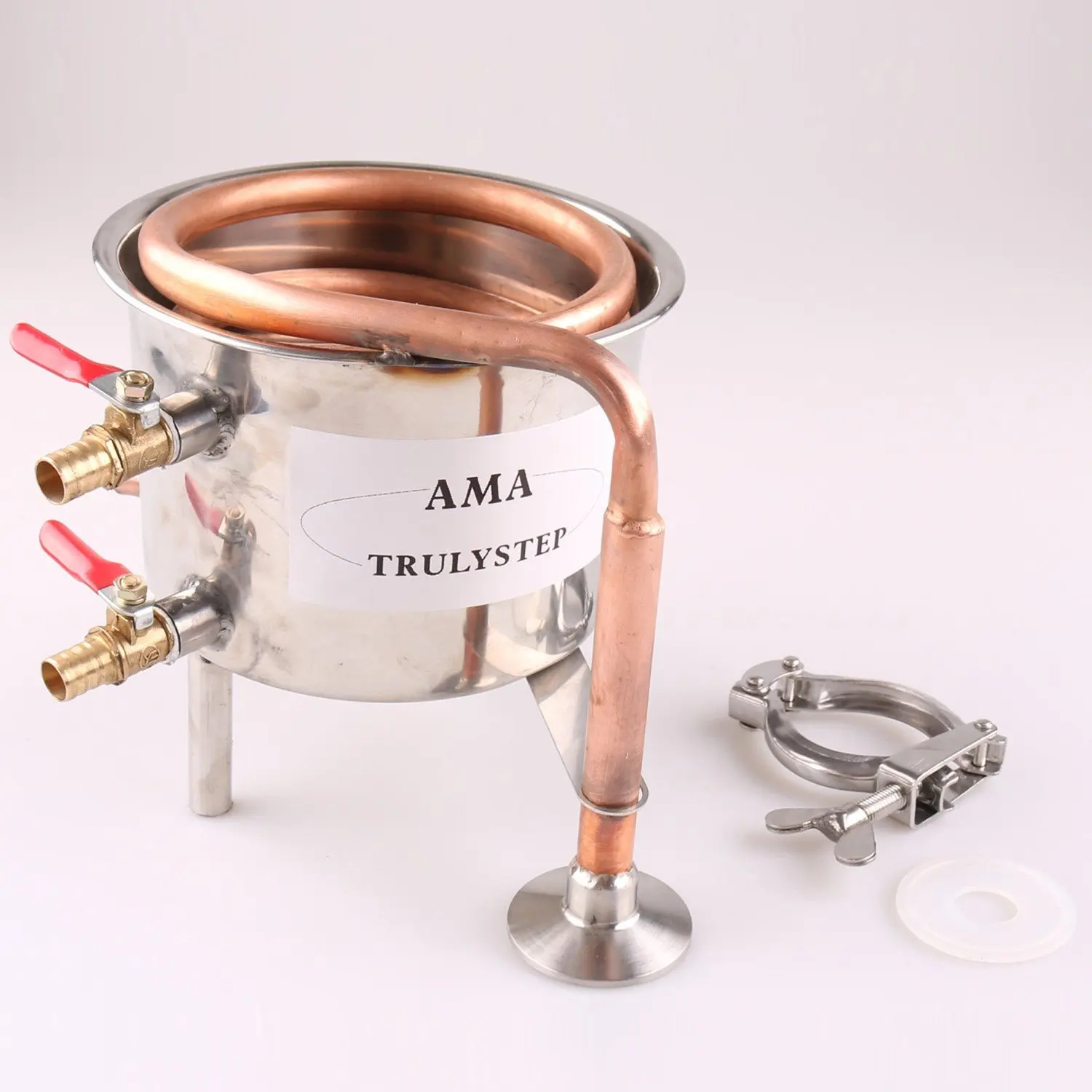 Spare Parts For 2 Pots Moonshine still / Distiller Brewing Kit : Stainless Steel / Copper Coil Cooling Pot