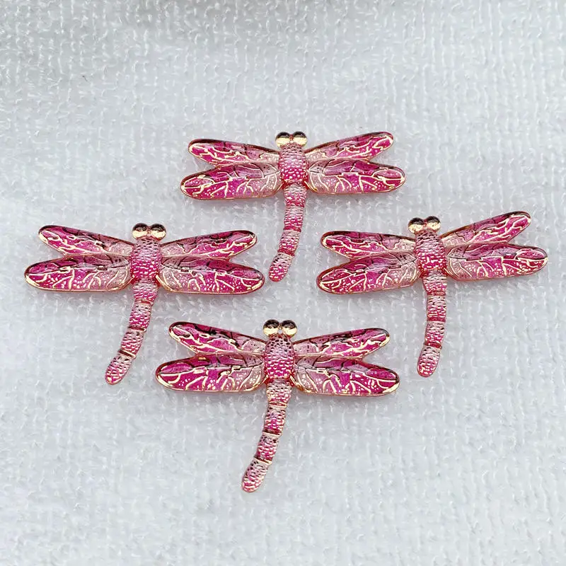 Акриловый аниме цветочный Стрекоза брелок кольцо животное насекомое ювелирные