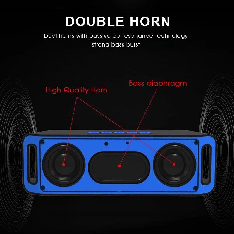 Уличная портативная беспроводная Bluetooth Колонка SC208 звуковая панель стерео