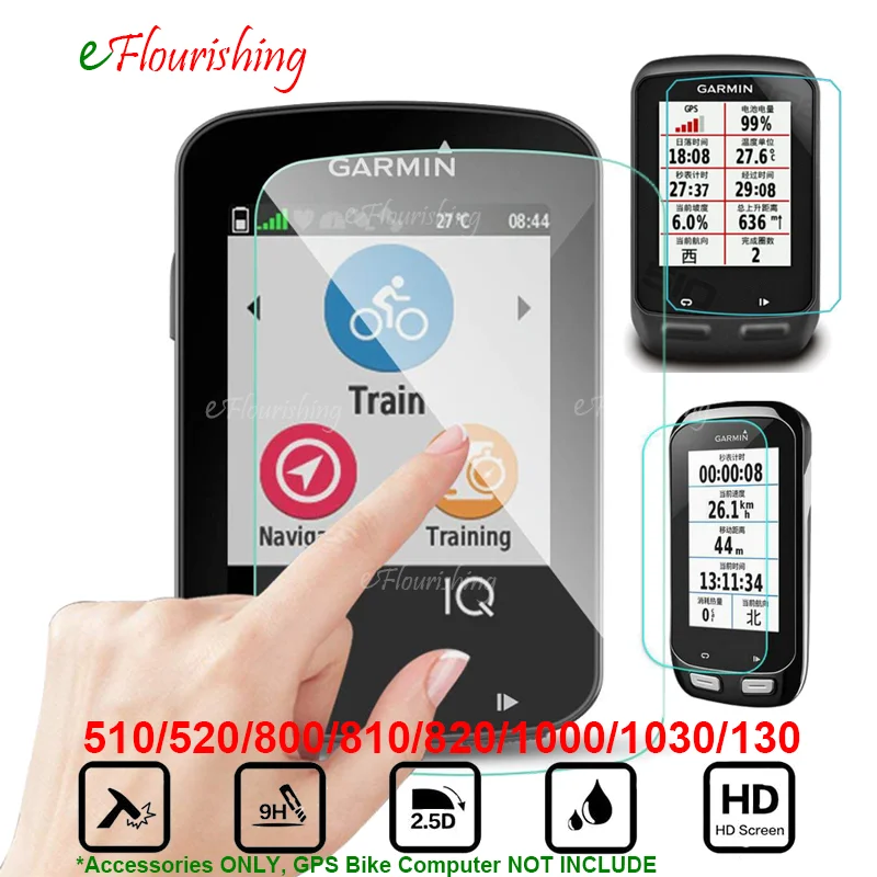 Для велокомпьютер Garmin Edge 510/520/800/810/820/1000/1030/130 Экран Защитная крышка Закаленное