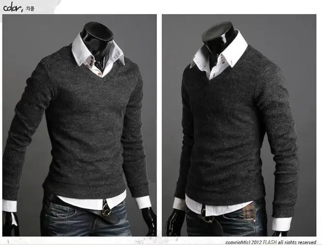 Hot sale High Quality Casual Long sleeve men V Neck Black/Grey/Purple/Yellow/Coffee/Wine red M/L/XL/XXL SweatShirt | Мужская одежда