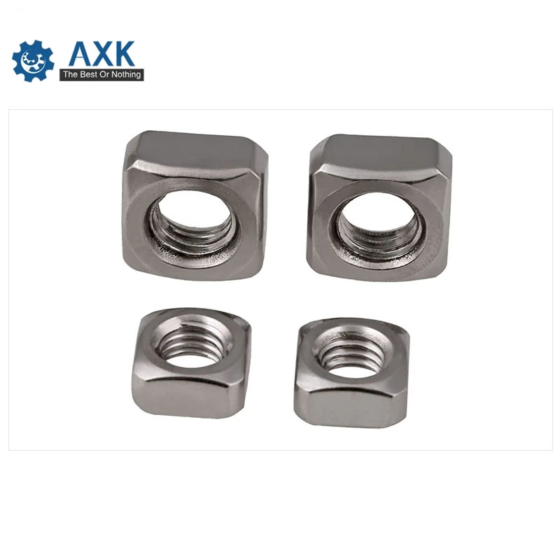 DIN557 GB39 M3 M4 M5 M6 M8 304 Stainless Steel Square Nuts thin type nut DIN562 3*5.4*2.4 4*6.9*3 5*8*3.8 6*10*4.8 8*13*6.2 mm |