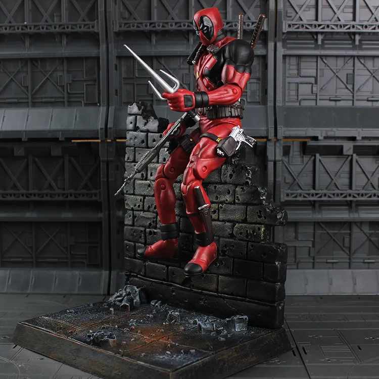 Фильм Figura 18 см супер герой X-men Дэдпул экшен-фигурка из ПВХ Da Collezione модель игрушки |