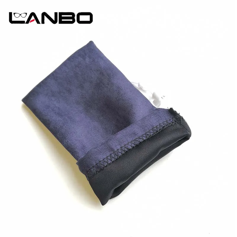 LANBO 50 шт./лот, 18*9 см, сумка, Чехол для очков, мягкие очки, замшевые очки, аксессуары,, чехол для солнцезащитных очков, Синий чехол S43