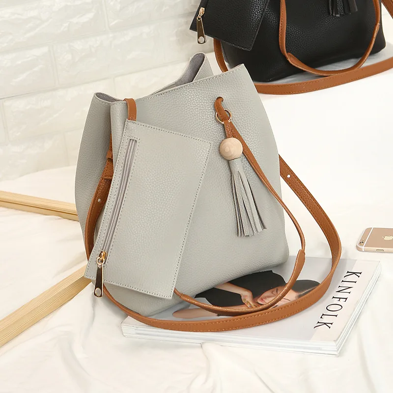 2019 Высокое качество Женщины Искусственная кожа сумка мешок с кулисой женский