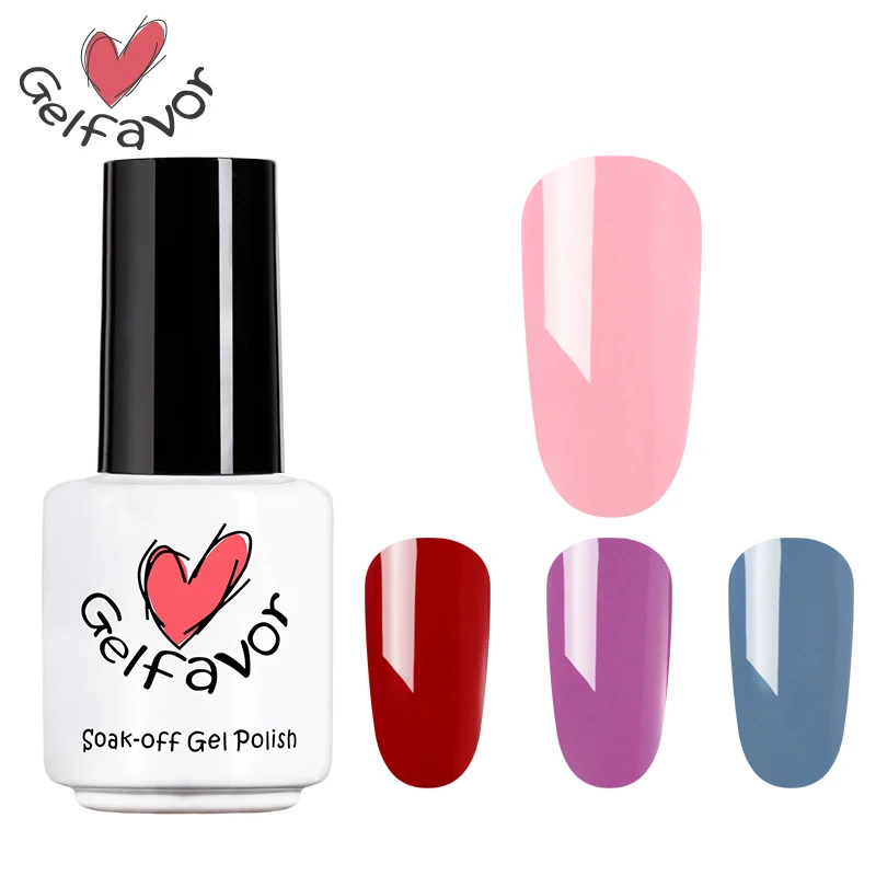 Gelfavor 7 мл Гель лак для ногтей красочные чистый серии гель Полупостоянный