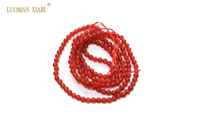 red agate Круглые бусины из натурального камня, розовые кварцевые кристаллы аметиста, Агаты, бусины для изготовления ювелирных изделий, бисероплетение, сделай сам, браслет 2 мм - Цвет: red agate