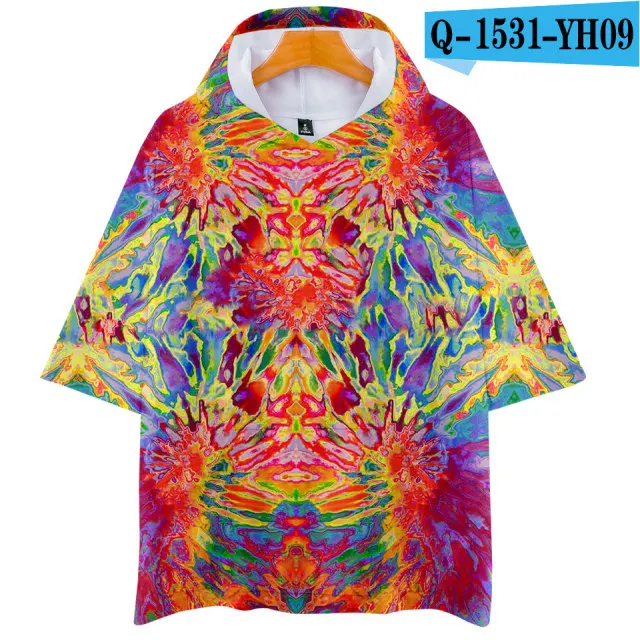 3d-2252 3D Tie Dye Flashbacks Толстовка Футболка мужская женская цветная психоделическая Футболка модная Harajuku фирменная футболка одежда - Цвет: 3d-2252