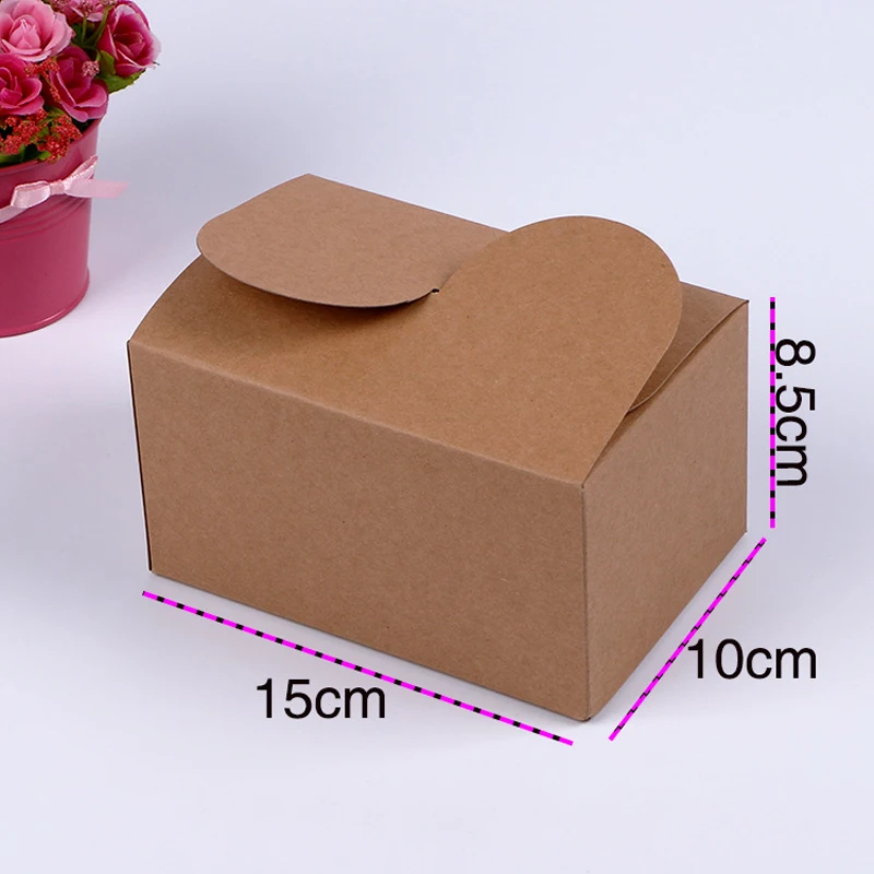 

20pcs DIY Kraft Paper Packaging Box Party Cake Gift Candy Box Wedding Birthday Christmas Gift Packing Bag Party Supplies