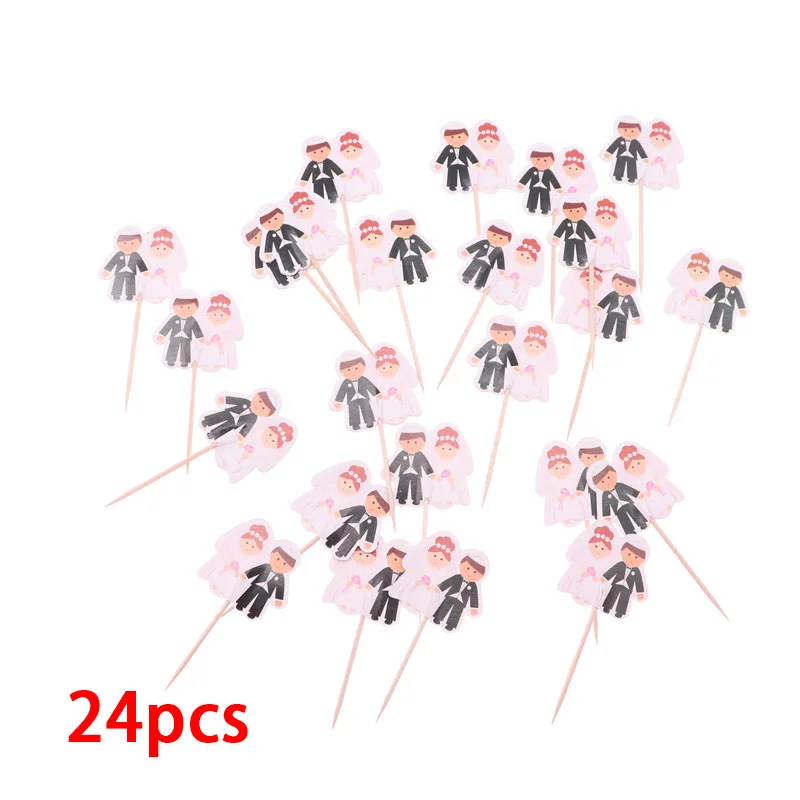 24pcs 24 шт. мультфильм микки тема Минни Мауса кекс Топпер украшения торта День рождения украшения дети ребенок душ вечерние принадлежности - Цвет: 24pcs