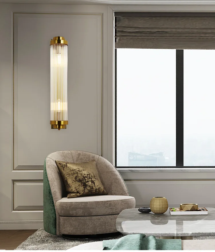 

Gold Nordic Post Modern Wall lamp Minimalist Luxury Style Designer Model Room Living Room Background Wall Bedroom Bedside Lamp