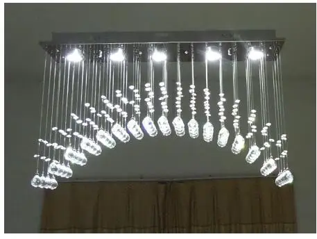 Светодиодный Современный простой освещение бара стола лампа хрустальная люстра