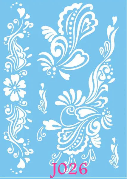 Водостойкая татуировка из хны белого цвета 1 шт. боди арт временная наклейка с