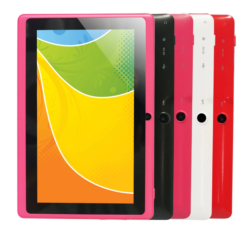 Дешевые Планшеты PC A33 Q88 7 дюймов Кепки Acitive Экран + Android 4.4 4 ядра двойной камера Wi Fi