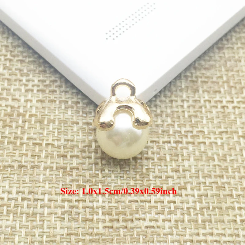 50pcs Pearl Pendant Strass Charms Wedding Brides Hair Clips Accessories Necklace Bracelet Floating Enamel Jewelry Drilling Decor | Дом и сад