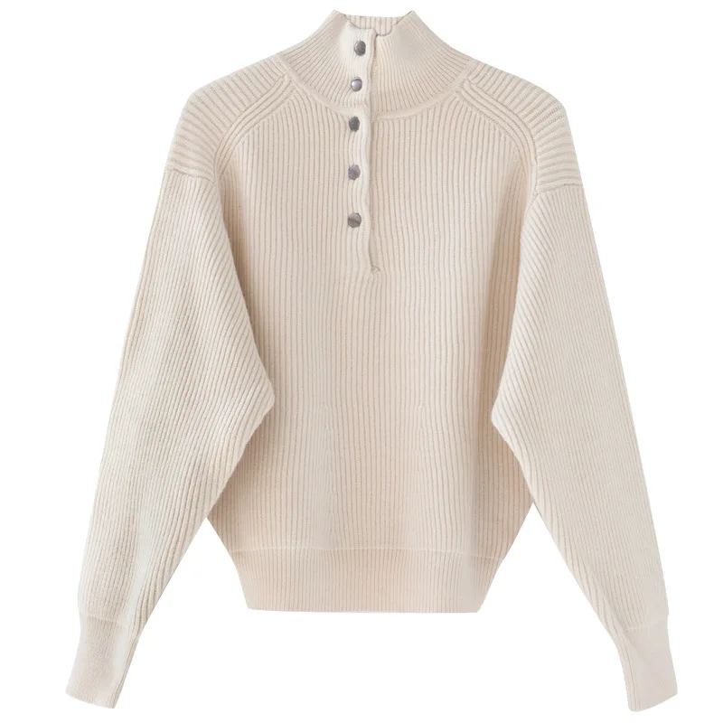 2018 осенне-зимний свитер воротник Корейский вязаный Для женщин блузка