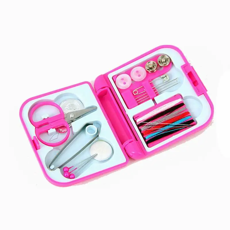 Оптовая продажа 100 шт Портативные дорожные швейные наборы коробка резьба иглы