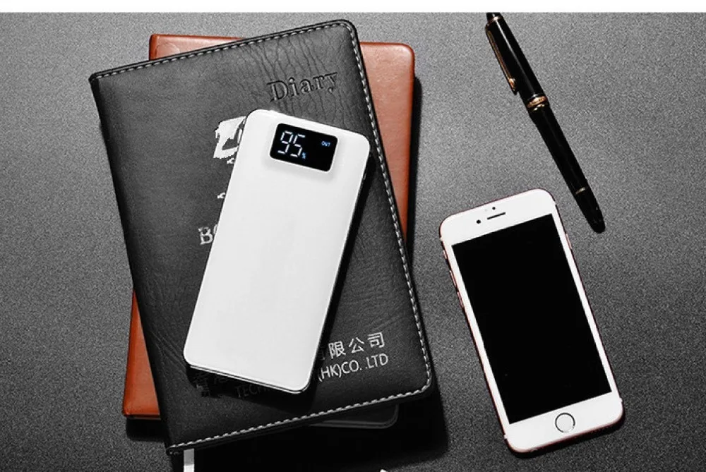 Power Bank 20000 mAh для Xiaomi Mi 2 USB power Bank портативное зарядное устройство Внешняя батарея повербанк для iPhone 7 6 5 4X8 18650 MAX 8