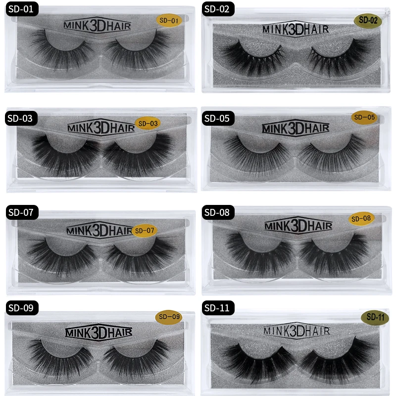 

Handmade Mink 3D False Eyelashes Thick Natural Long Reusable Fake Lashes Soft Vivid Mink Hair Fake Lashes Extensions