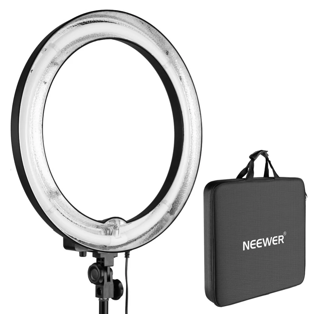 Neewer 1" 600 Вт 5500K Кольцевая вспышка флуоресцентный видео светильник фотографический светильник для камеры/видео/макияжа/YouTube EU Plug