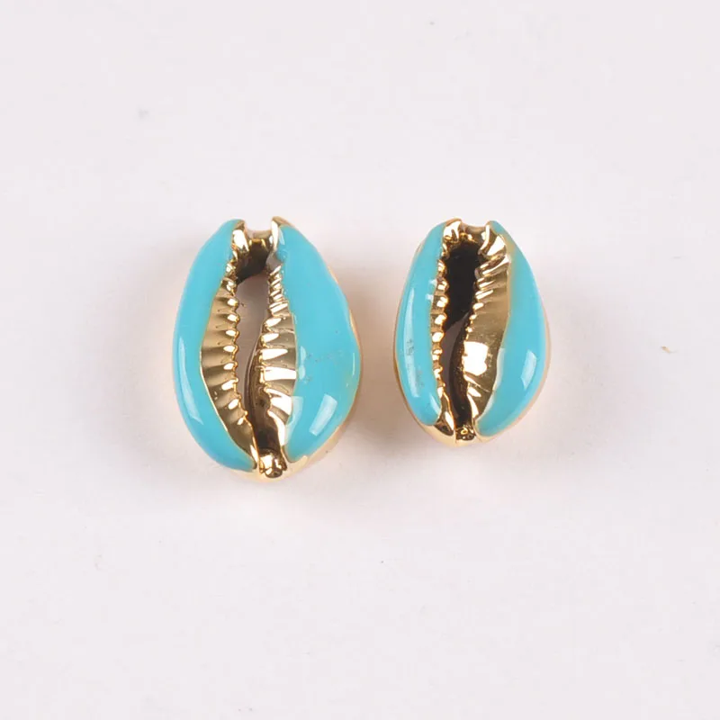 Красочный позолоченный натуральный разрез ракушки каури для DIY домашнего декора скрапбук ремесло ракушка для ручной работы племенные ювелирные изделия TR0307