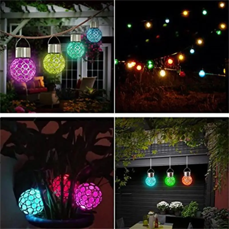 10 шт./лот новый подвесной светильник на солнечной энергии с шаром Ландшафтная