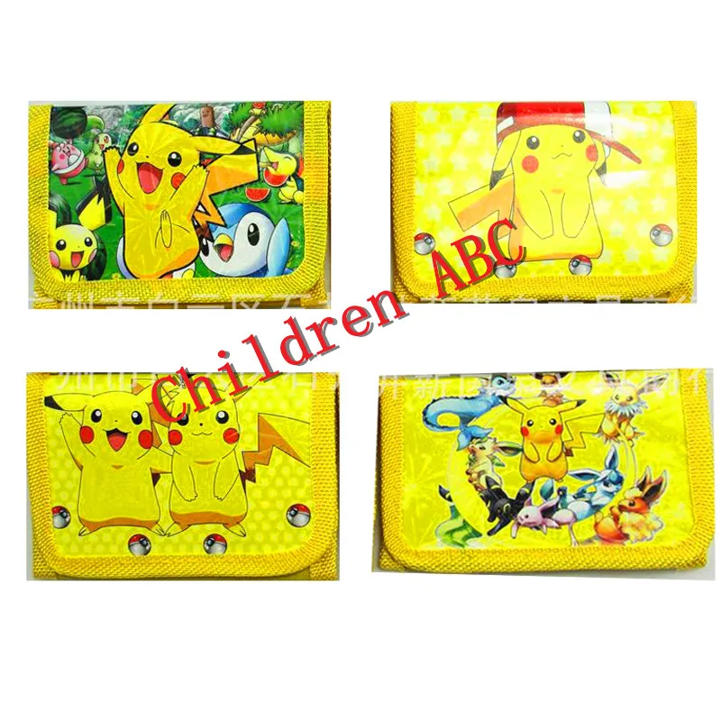 2 шт./лот Карманный Кошелек pokemon go с изображением Pokemon Pikachu складной короткий