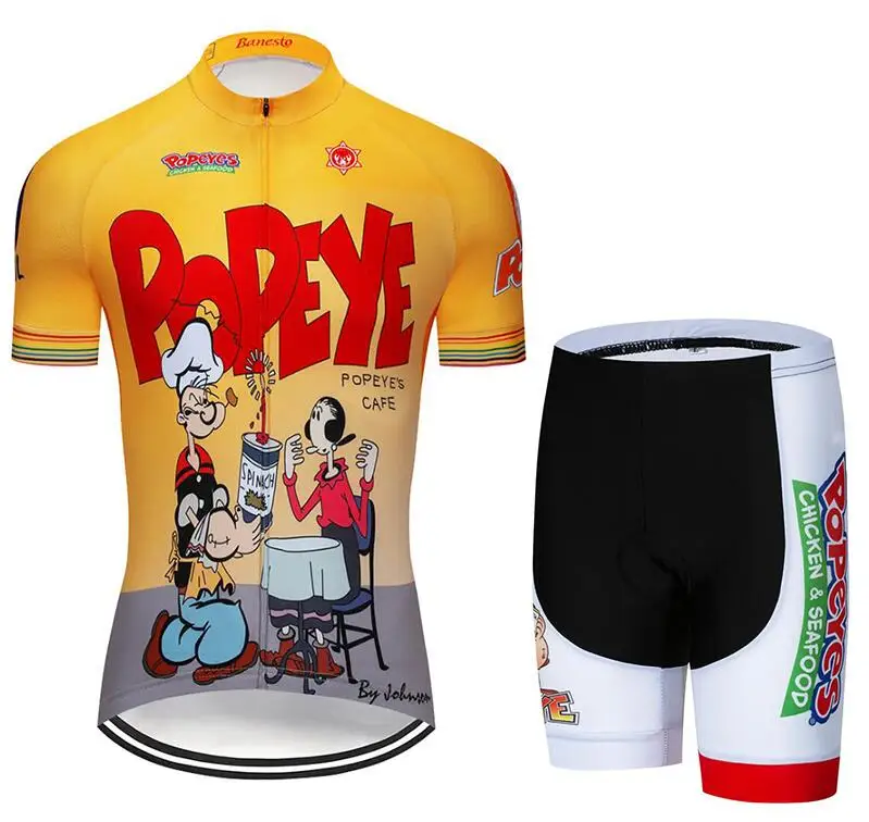 Popeye Ciclismo Джерси ropa Ciclismo Verano гонки спортивный мотоцикл Джерси Топы Ciclismo desgaste манга corta Maillot ropa - Цвет: 2