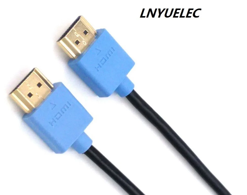 200 шт./лот Тонкий HDMI-совместимый кабель с Ethernet 1,4 для HD TV/Xbox 360 / PS3 / Playstation 3 / SkyHD / Blu Ray DVD