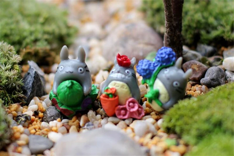 12 шт. фигурка Ghibli для студии Hayao Miyazaki Totoro игрушки украшения сада миниатюрные