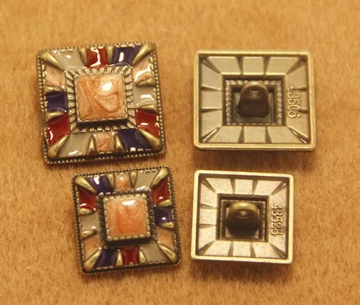 NO1 Size 25mm 10 шт. новая Ретро металлическая многоцветная куртка с пуговицами аксессуары пальто свитер рубашка Кнопка 22 мм - Цвет: NO1 Size 25mm