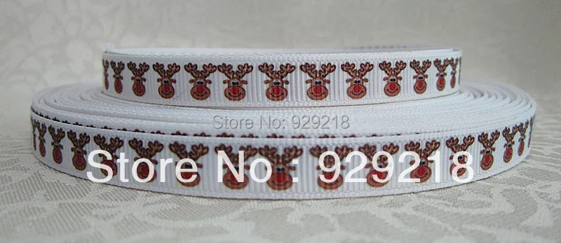 Wm 10 ярдов партия 3/8 дюйма 9 мм 89056 Рождественская олень grosgrain лента | Дом и сад