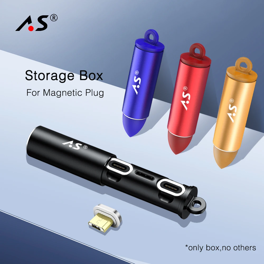 A.S Магнитный USB кабель для подключения к сети ящик хранения Тип C Micro 8 Pin адаптер