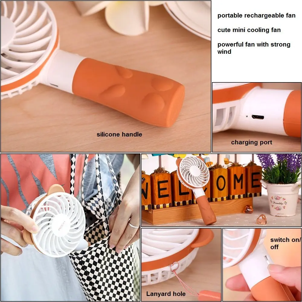 Мультфильм Креативный ручной вентилятор персональный Электрический