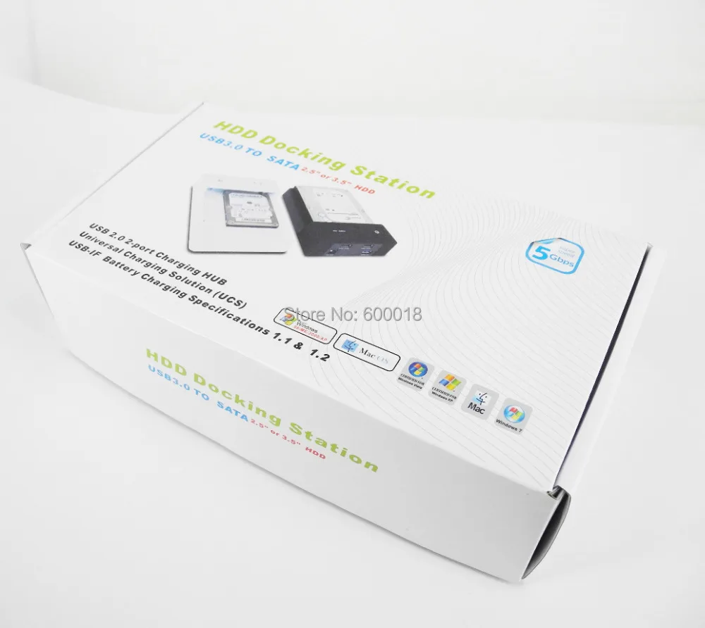 5 Гбит 3.5 2.5 дюймов SATA I, II, III Горизонтальное Мобильный HDD док-станция Dock, USB 3.0 док-станция внешний жесткий диск