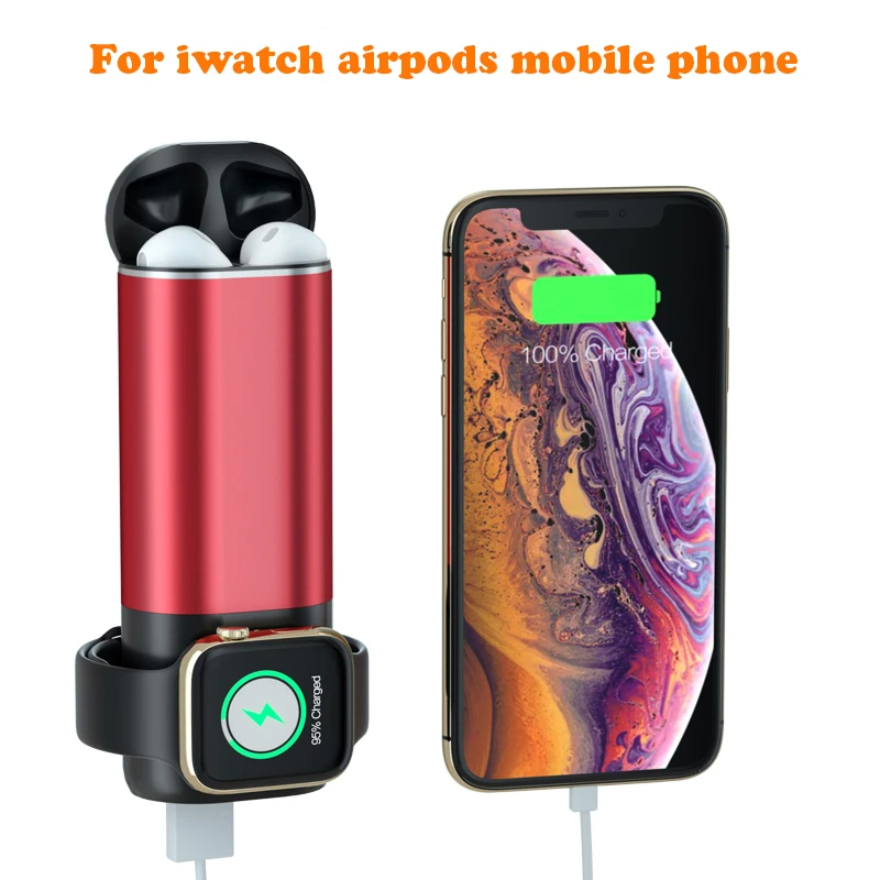 Беспроводное зарядное устройство 3 в 1 для iPhone AirPods Apple Watch серии 4/3/2/5/6 внешний