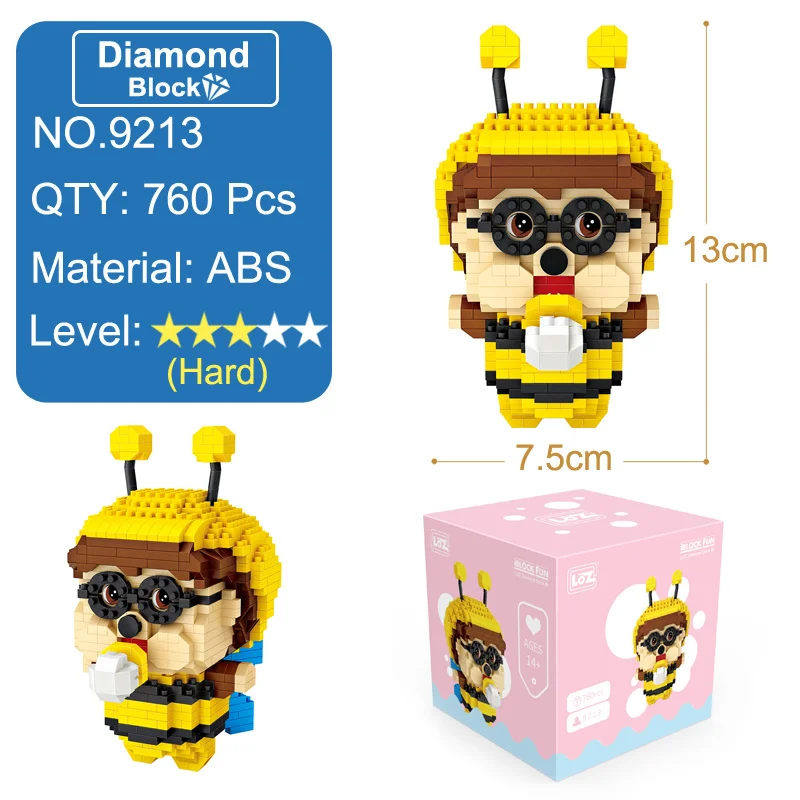 LOZ слон Monckeychi алмазные блоки игрушки Миниатюрные строительные фигурки I Block Fun