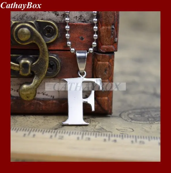 Латинский Английский алфавит Римский начальный буквы F Шарм Кулон Ожерелье