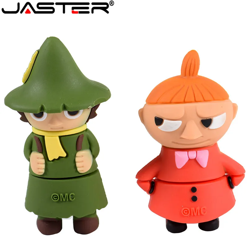JASTER USB 2,0, 64 ГБ, 32 ГБ, 16 ГБ, 8 ГБ, 4 Гб, мультяшная карта памяти Moomin Valley, милая маленькая My/Snufkin, usb флеш-накопитель, флешка