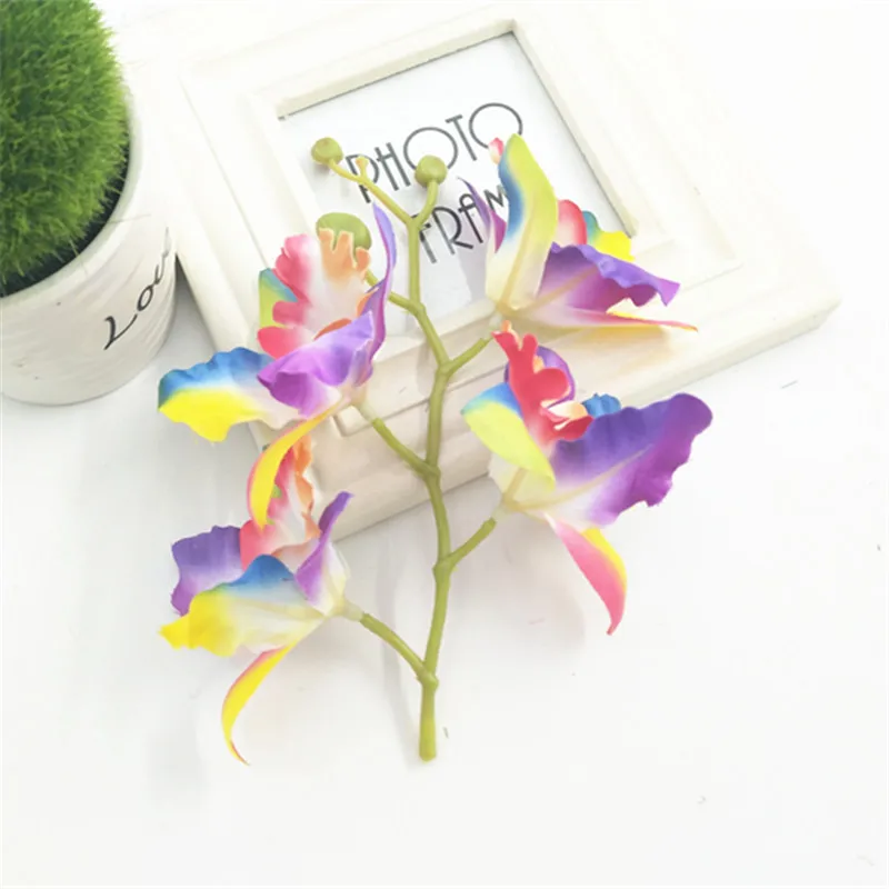 Искусственный большой букет орхидеи сделай сам декоративный цветок 10 см