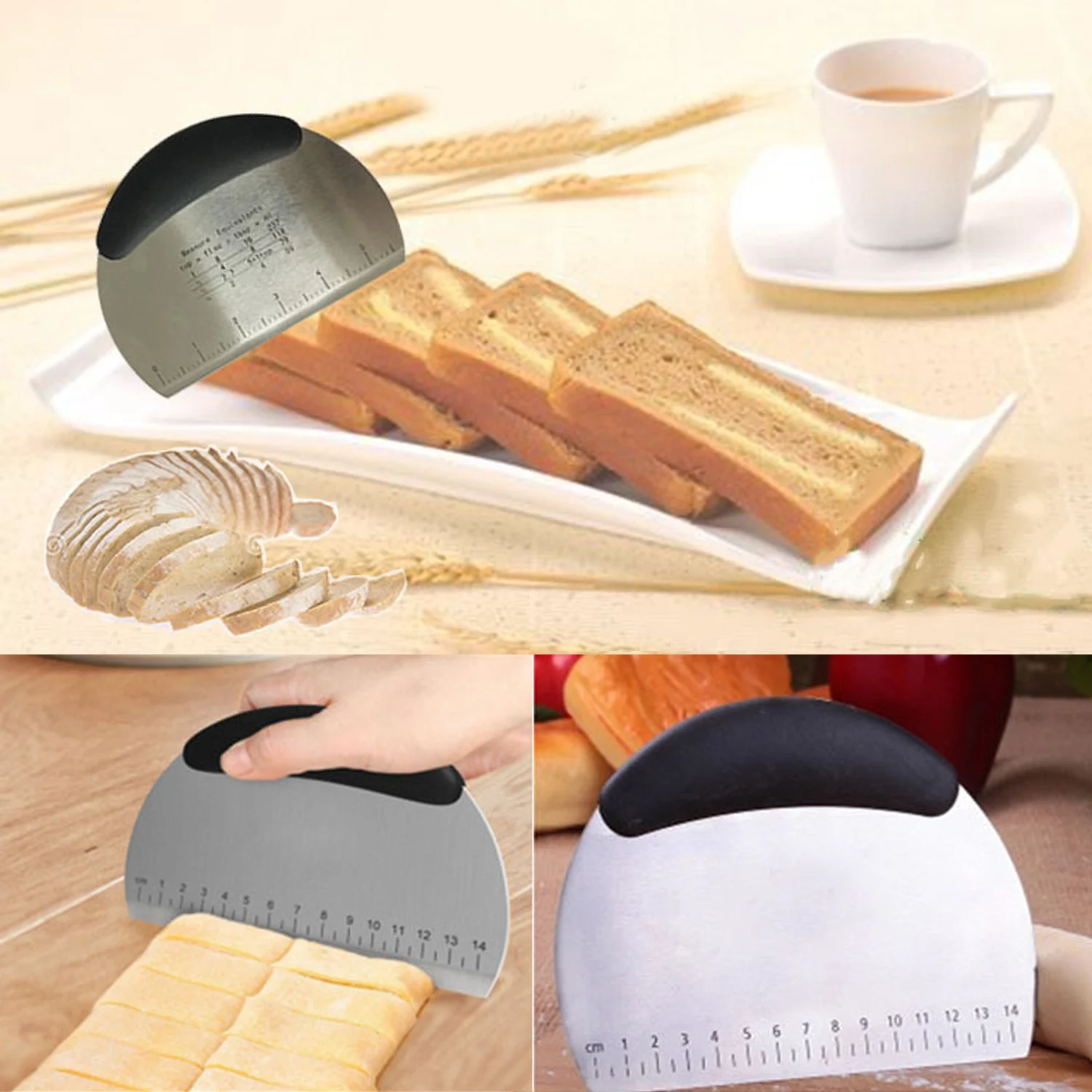 Behogar многоцелевой Нержавеющая сталь миксер для теста паста хлеб Торт скребок