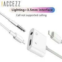 accezz 2 in 1 charging lighting adapter for iphone x 7 8 plus xs max splitter 3 5mm jack earphone aux cable connecter adapters