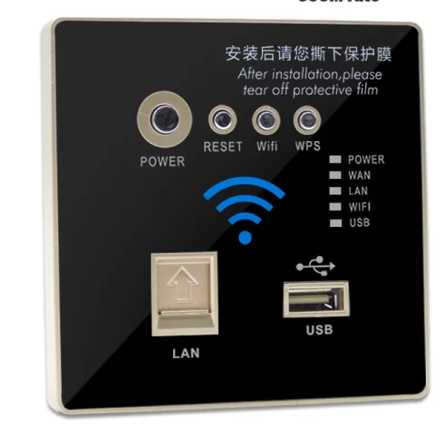 ZJ-AP1H 300 Мбит/с LAN 3g wifi повторитель USB wifi панель зарядная розетка умный дом 86 Тип Беспроводная настенная розетка панель Rout - Цвет: ZJ-AP1H