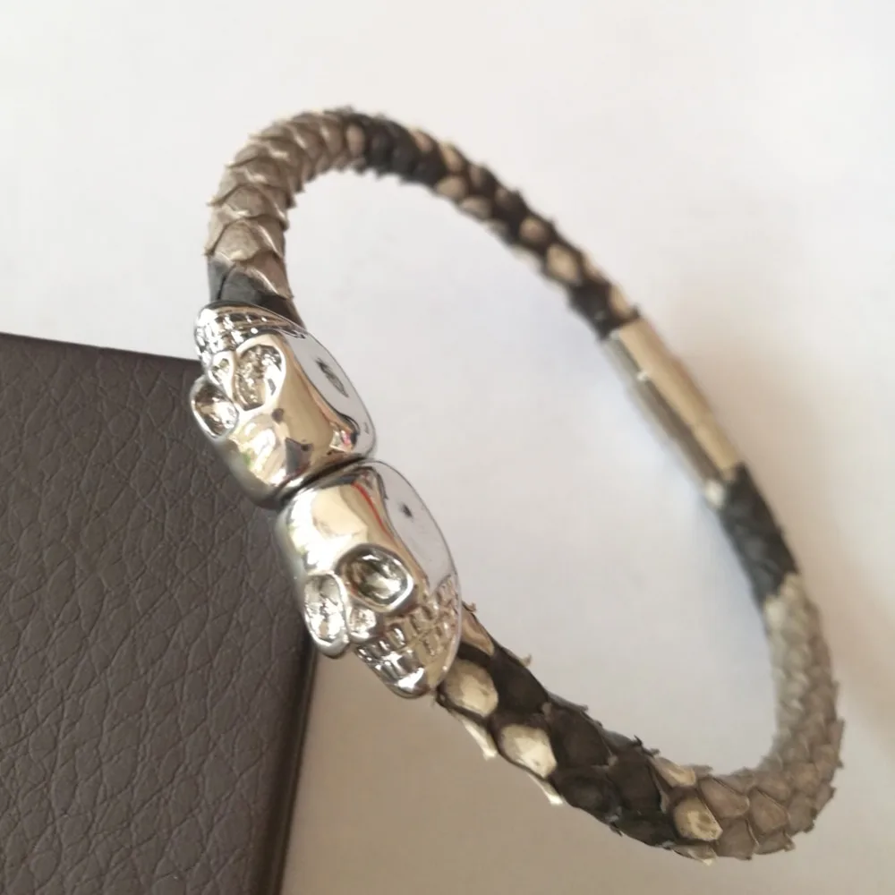 Beichong 5 мм кожаный браслет под золото из нержавеющей стали с двойным северным