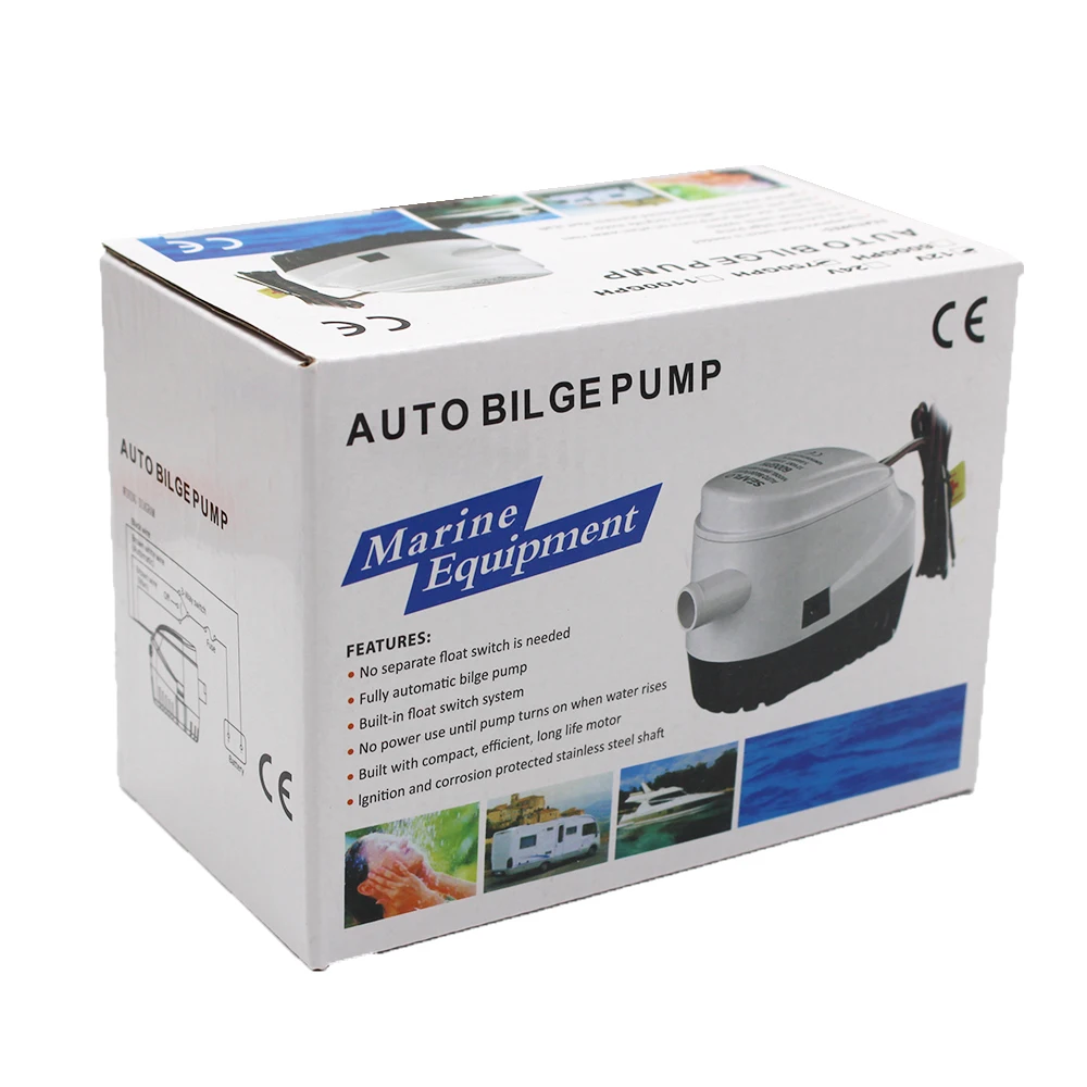 Автоматический Трюмный насос для лодок 750GPH 1100GPH 12 в 24 В постоянного тока
