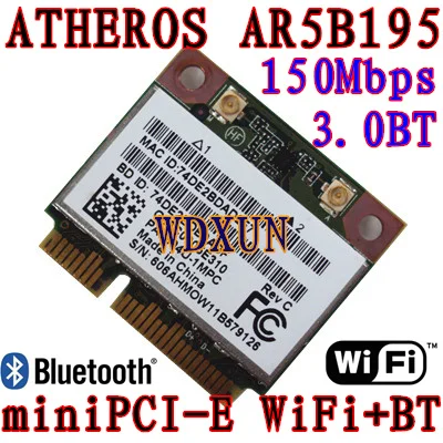 Atheros AR5B195 Беспроводная Bluetooth половинная PCI E карта wifi 150m 3 0|wifi 150m|atheros ar5b195card |