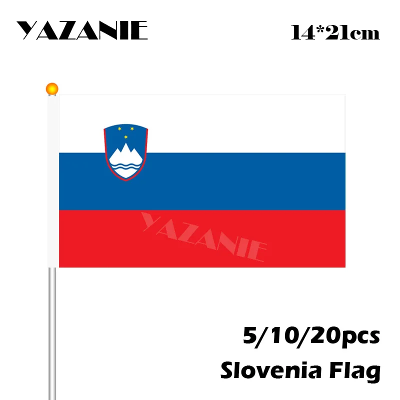 YAZANIE 14*21 см 5/10/20 шт словенские баннеры для рук маленькие Национальные флаги